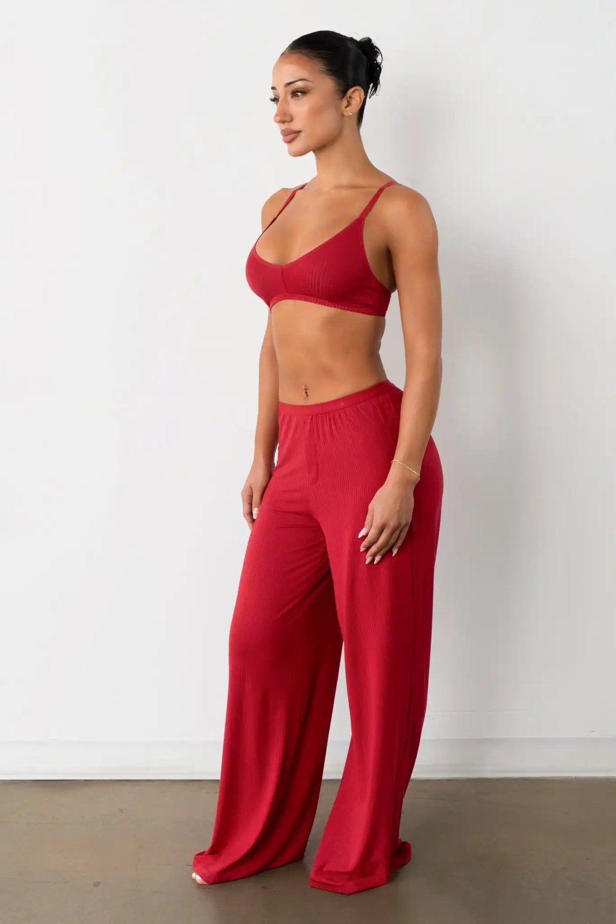 Vitality Float Rib Boxer Pant - Crimson