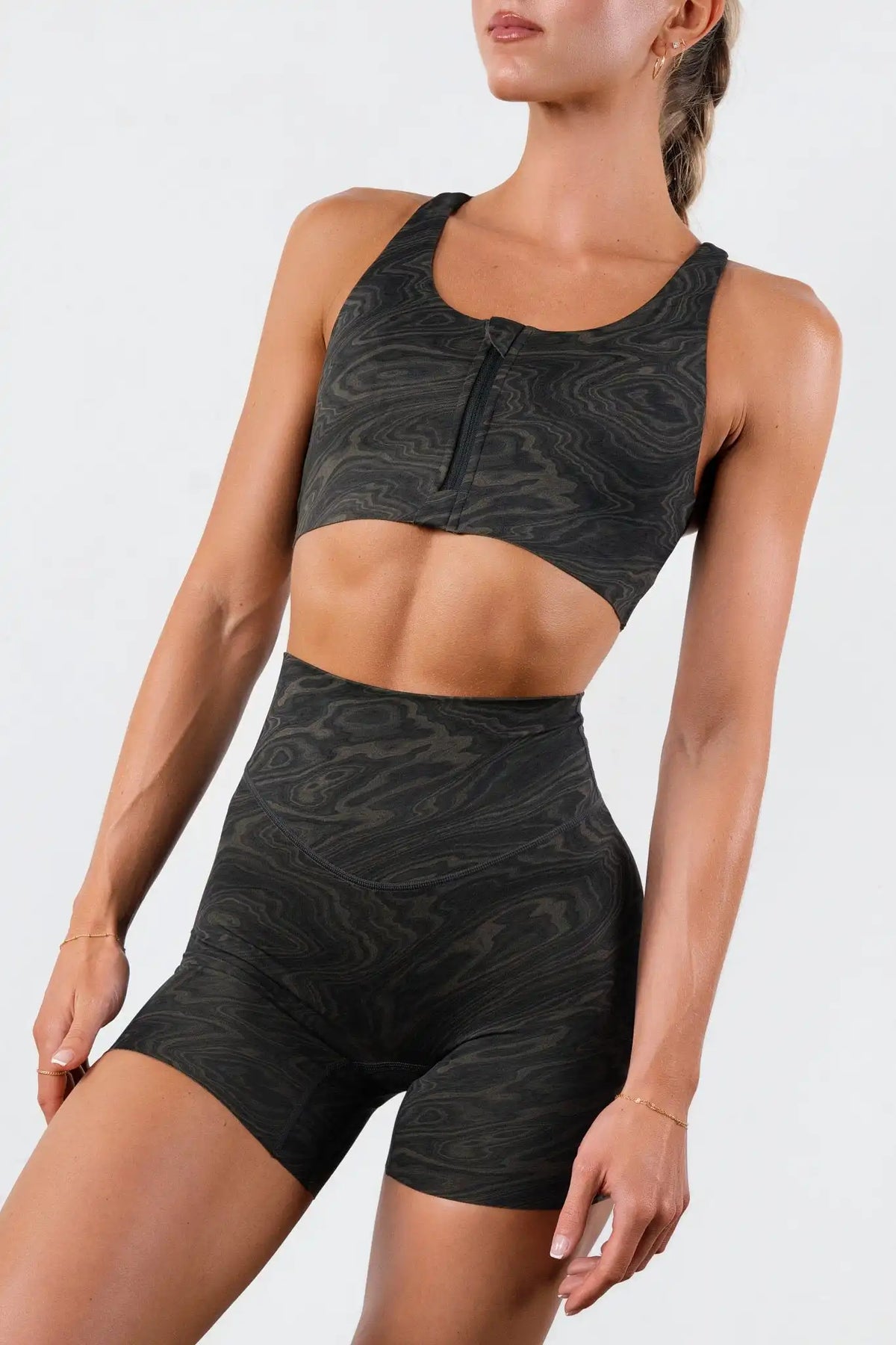 Vitality Pulse® Zip Bra - Woodgrain