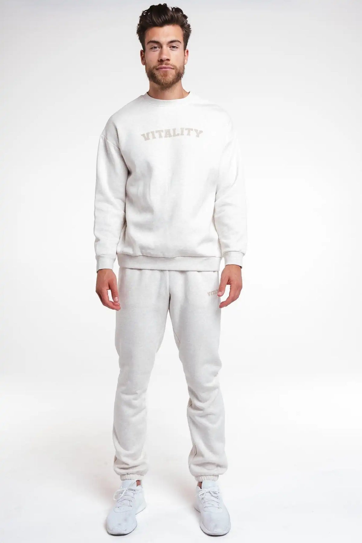 Vitality Cozy® Uni Crew - Oat Marl - Varsity