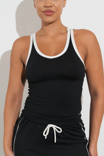 Vitality Motive® Racer Tank - Midnight Contrast