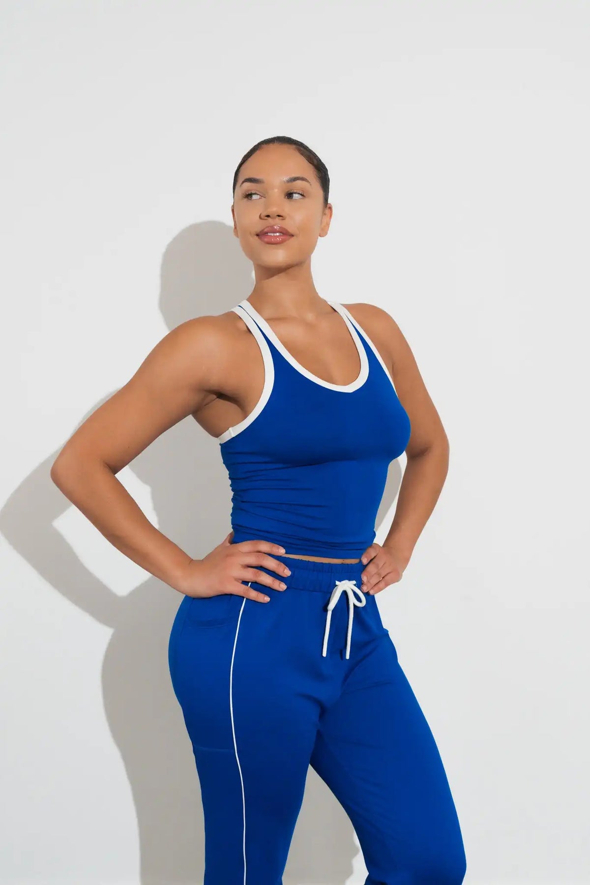 Vitality Motive® Racer Tank - River Contrast