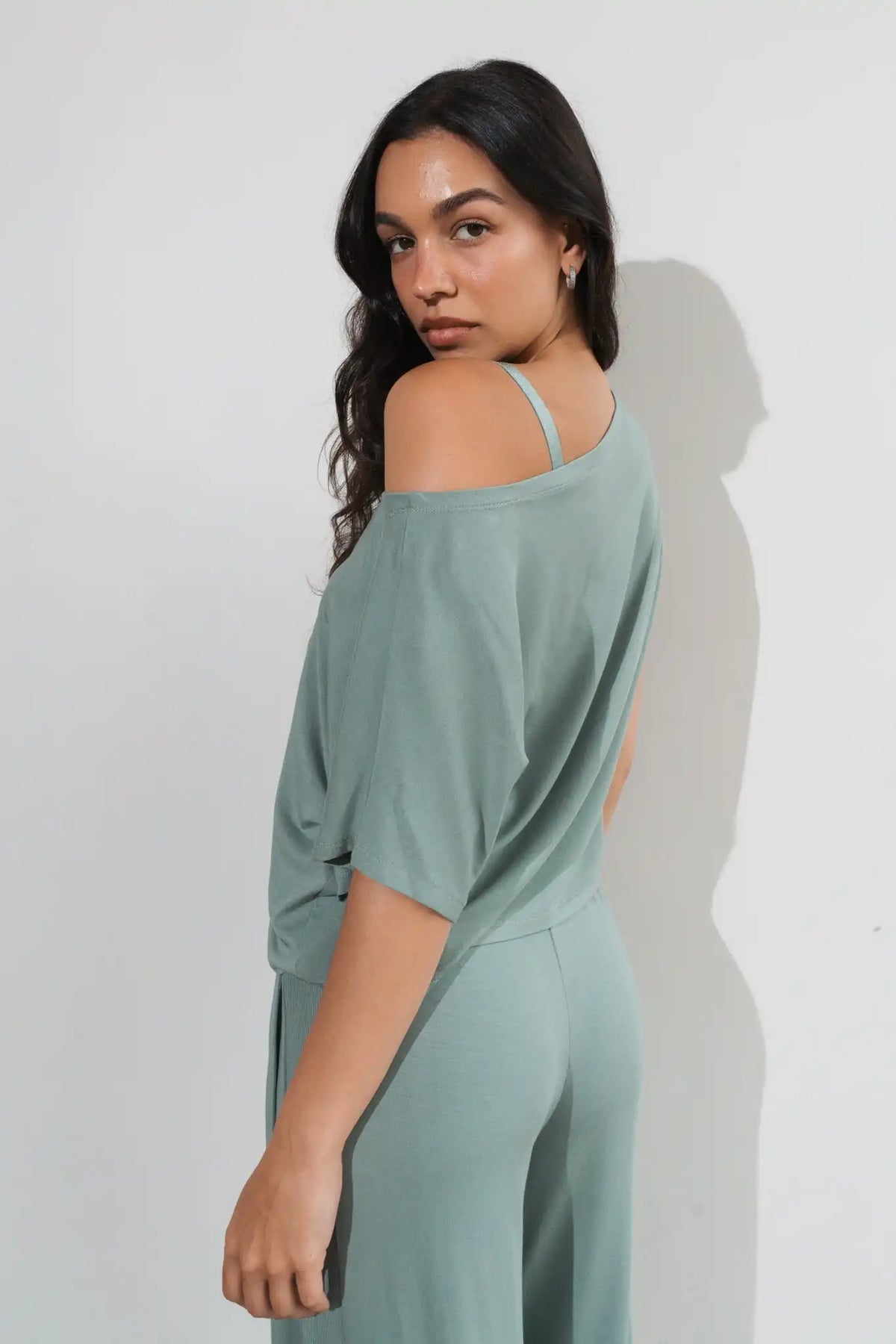 Vitality Vital® Off Shoulder Tee - Thyme