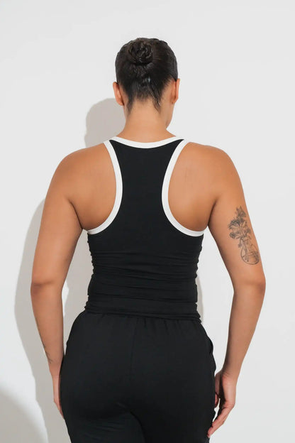 Vitality Motive® Racer Tank - Midnight Contrast