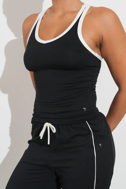 Vitality Motive® Racer Tank - Midnight Contrast