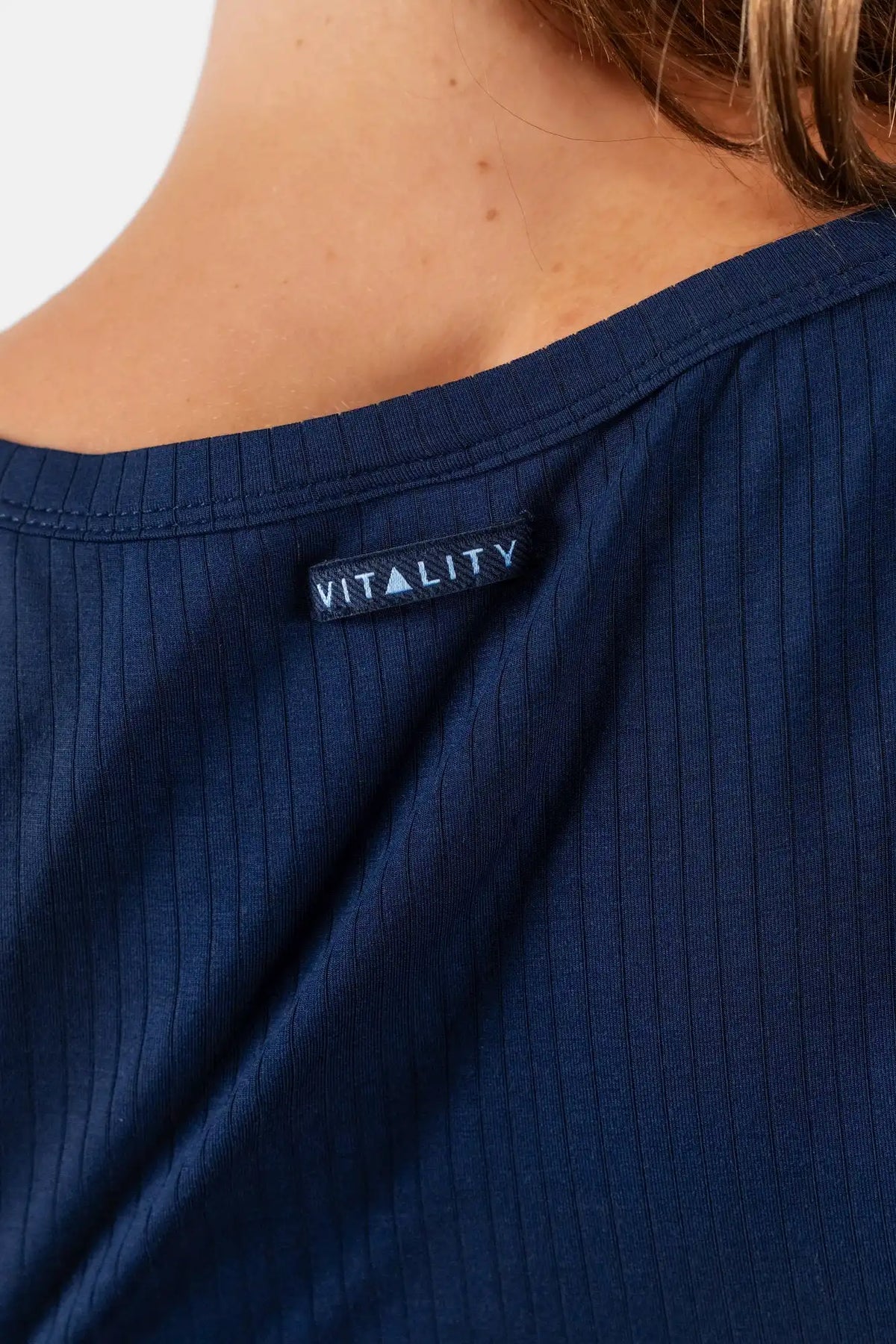 Vitality Float Rib Henley Tee - Oxford