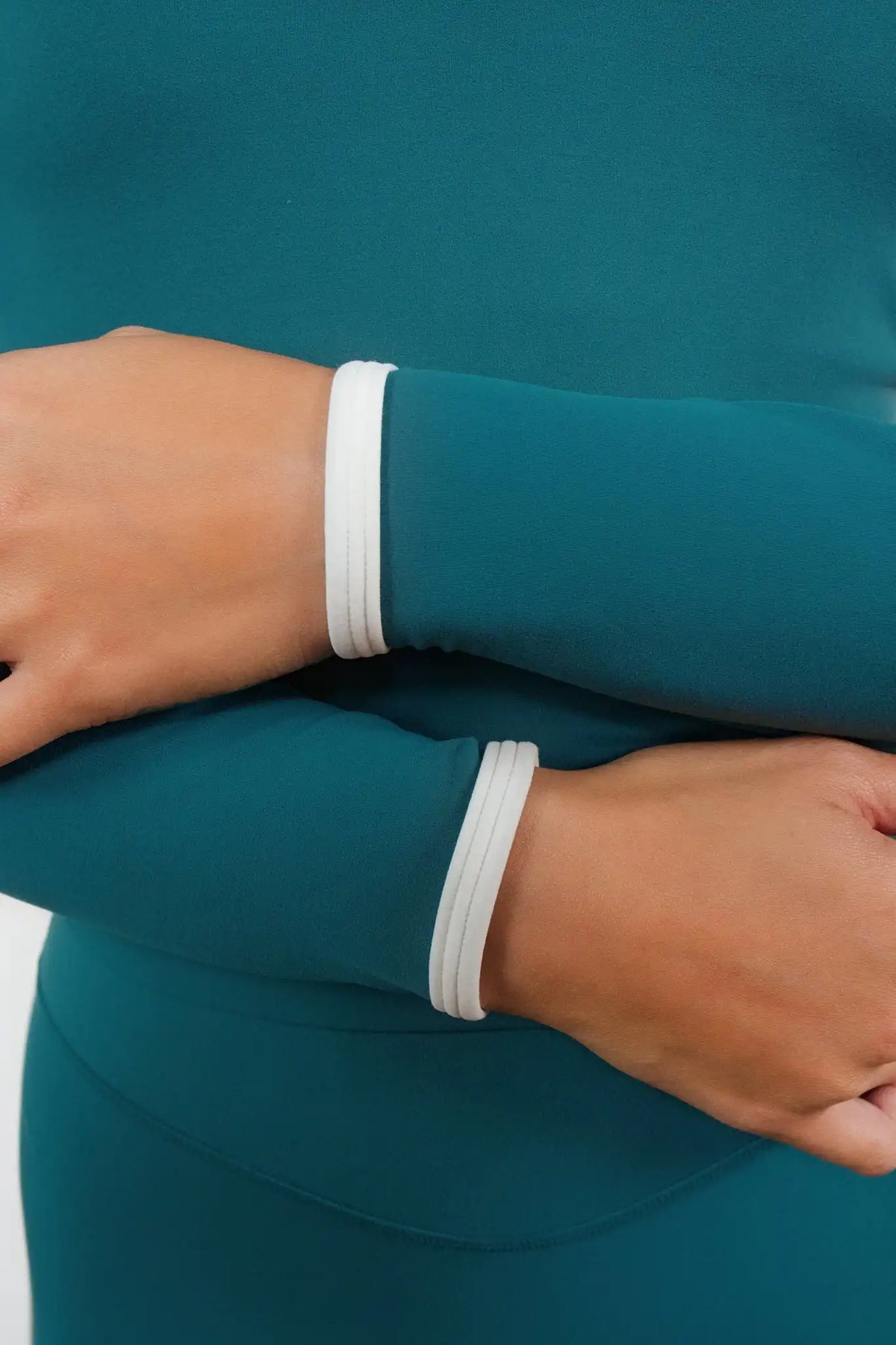 Cloud II® Fitted Half Zip - Spruce Contrast