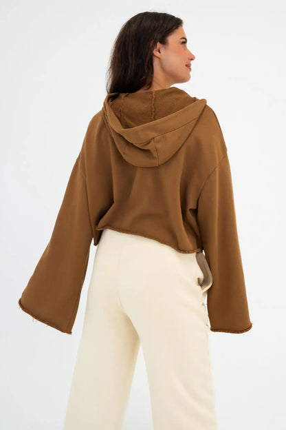 Vitality Homebody® Bell Sleeve Hoodie - Crocodile Washed