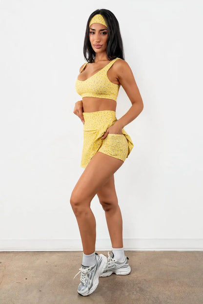Cloud II® Flutter Skort - Sunny Microfloral