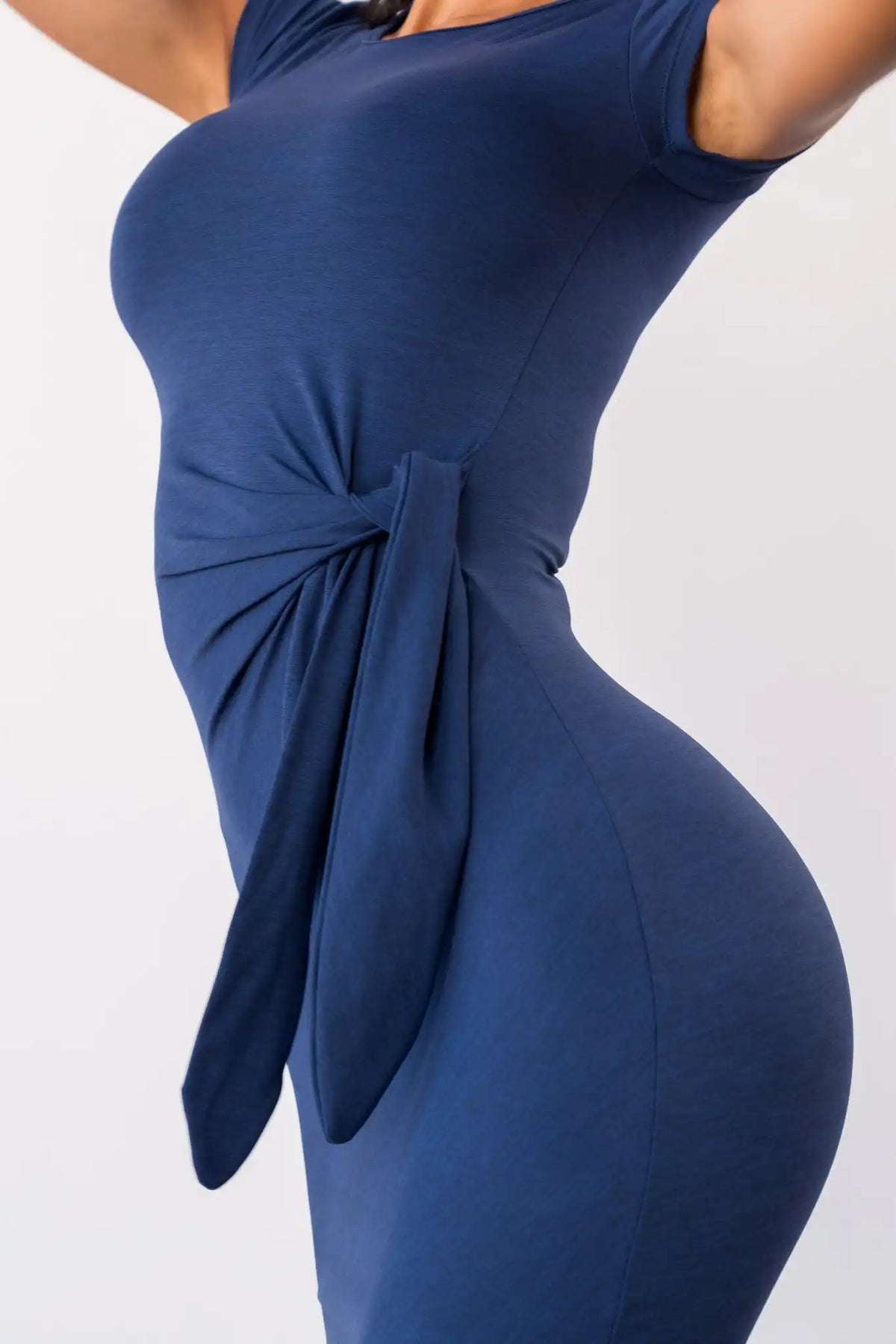 Vitality Daydream® Tie Midi Dress - Oxford Sapphire Marl
