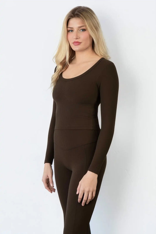 Cloud II® Rib U Long Sleeve - Walnut