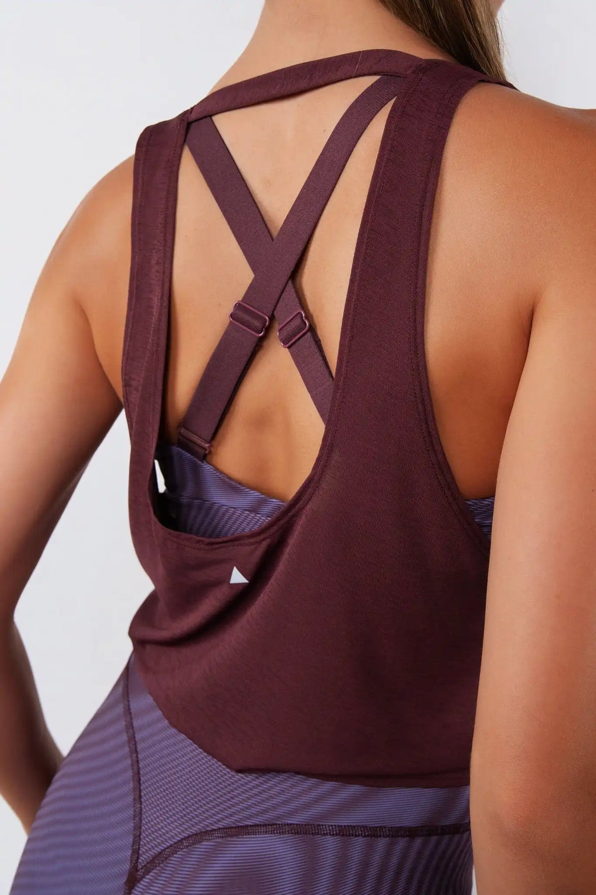 Vitality Flow Crossover Tank - Raisin