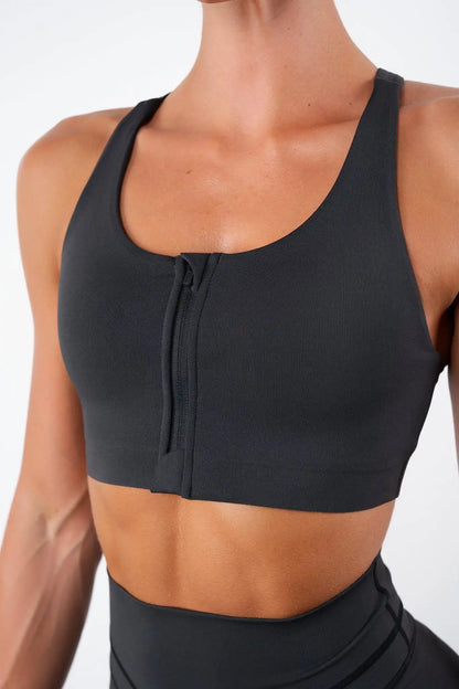 Vitality Pulse® Zip Bra - Midnight Washed