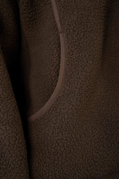Vitality Polar Fleece Full Zip Hoodie - Toasted Walnut