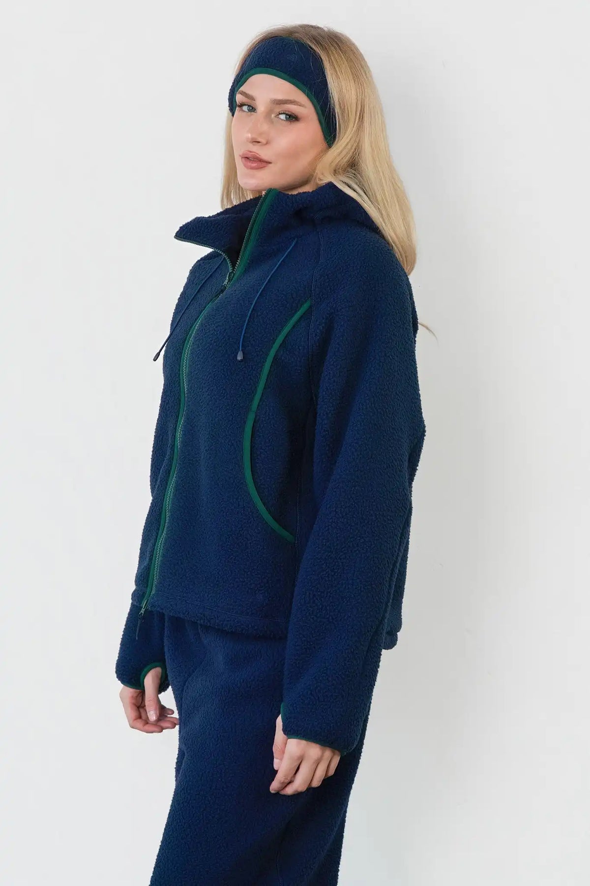 Vitality Polar Fleece Full Zip Hoodie - Oxford