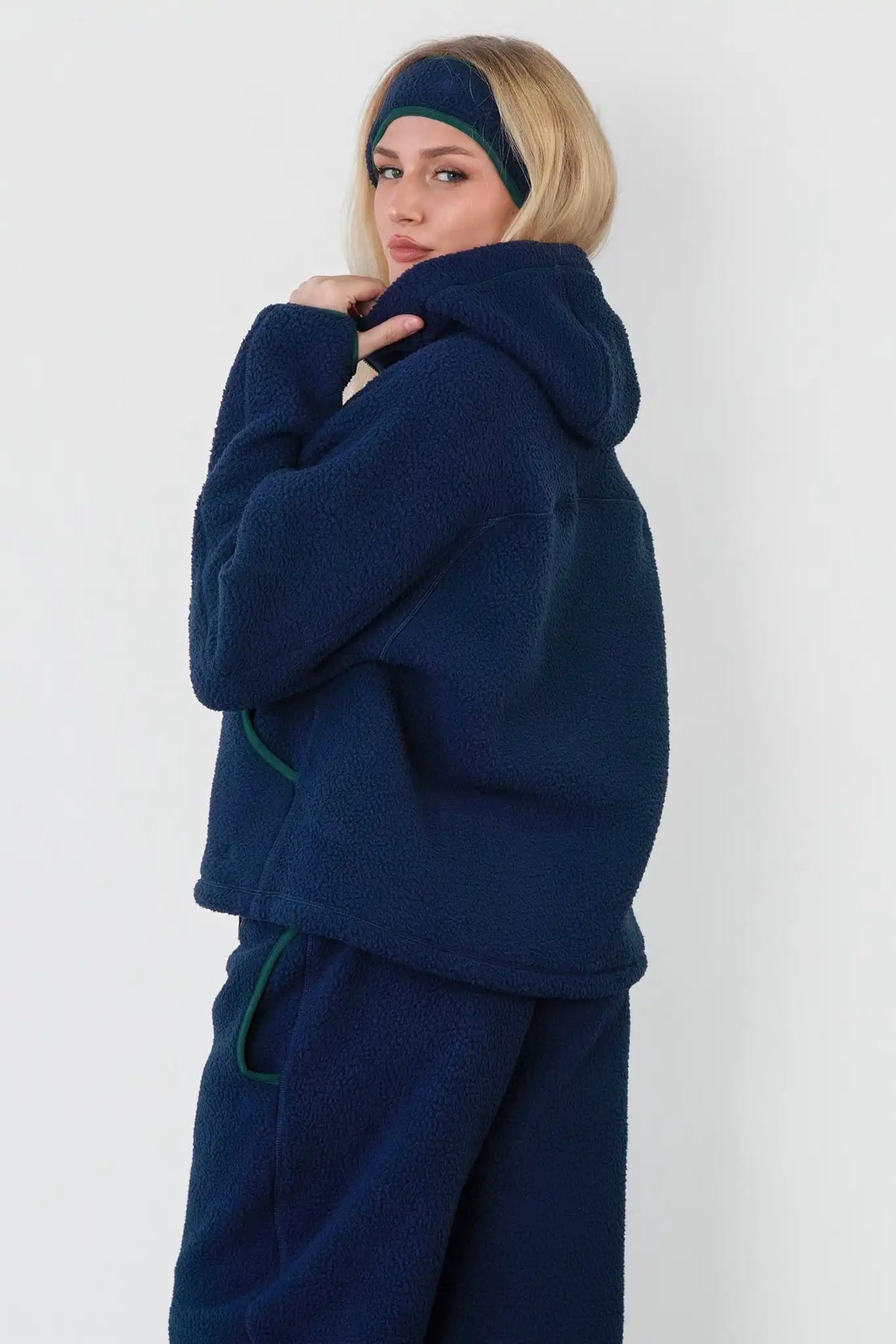 Vitality Polar Fleece Full Zip Hoodie - Oxford