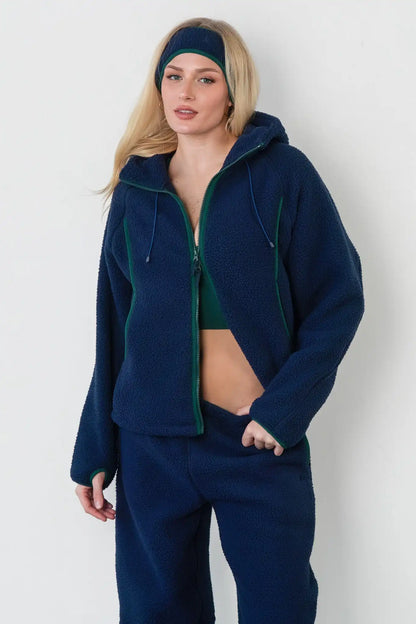 Vitality Polar Fleece Full Zip Hoodie - Oxford