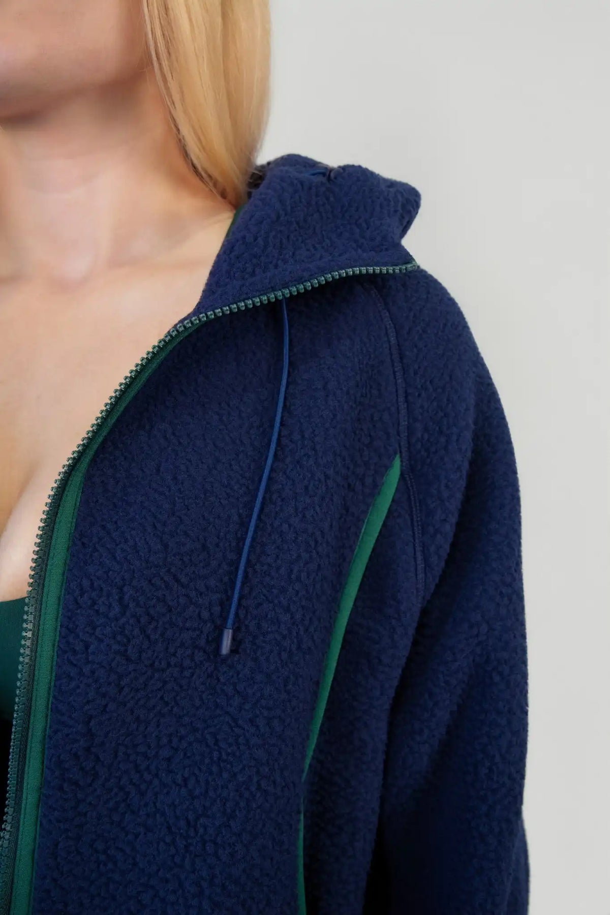 Vitality Polar Fleece Full Zip Hoodie - Oxford