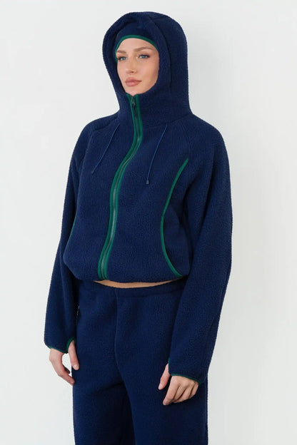 Vitality Polar Fleece Full Zip Hoodie - Oxford