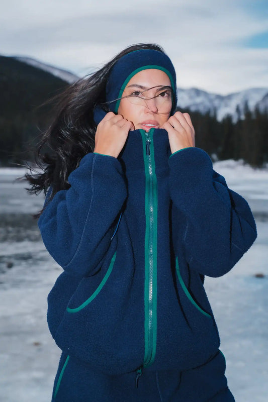 Vitality Polar Fleece Full Zip Hoodie - Oxford
