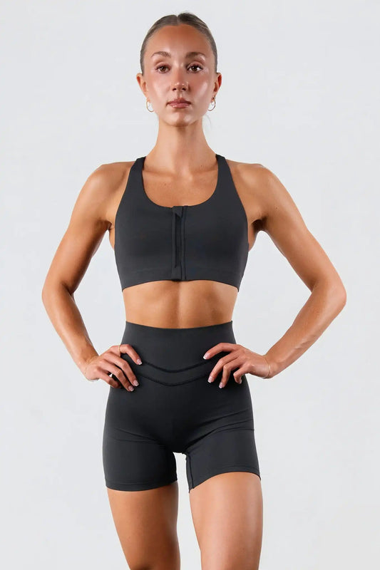 Vitality Pulse® Zip Bra - Midnight Washed