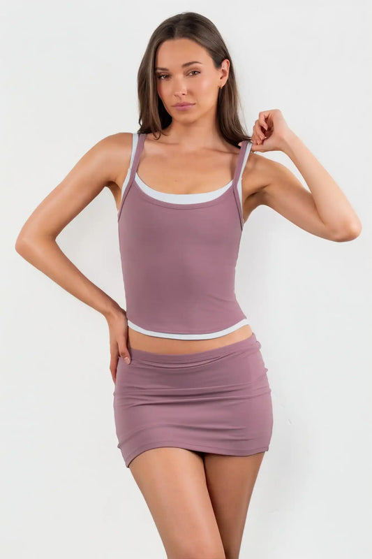 Cloud II® Layered Tank - Earthy Plum