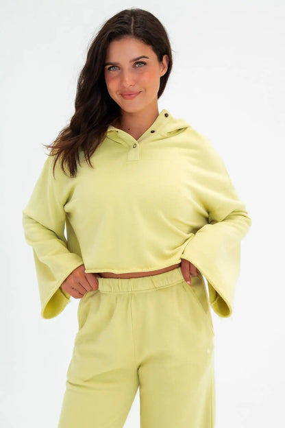 Vitality Homebody® Bell Sleeve Hoodie - Pear Washed