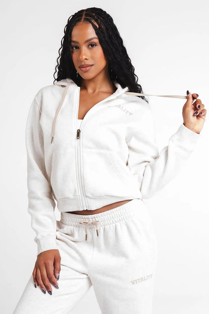 Vitality Cozy® Women's Zip - Oat Marl - Varsity