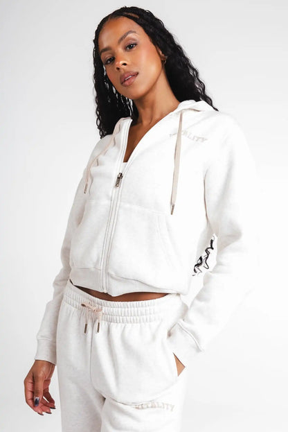 Vitality Cozy® Women's Zip - Oat Marl - Varsity